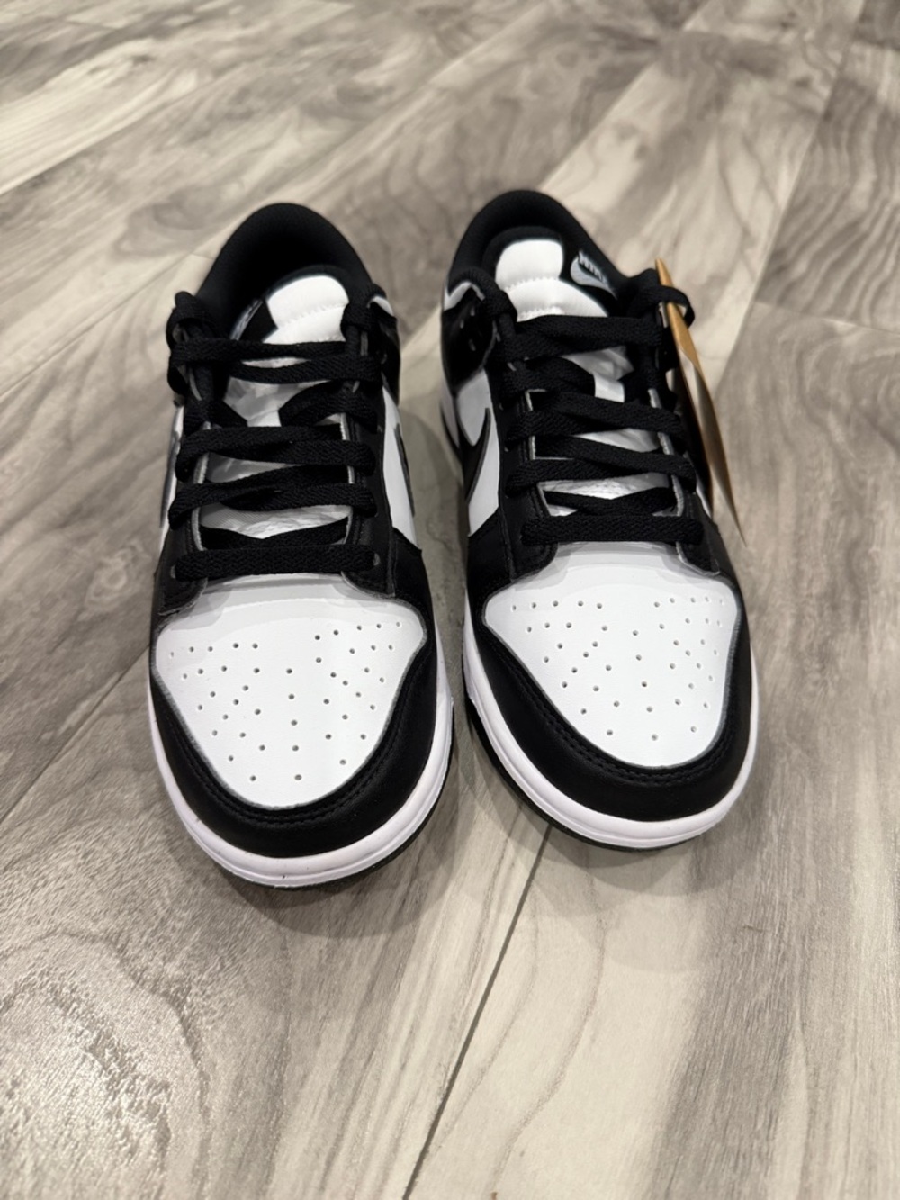 Nike Men’s Dunk Low Sneakers - Black & White - Picture 5 of 6